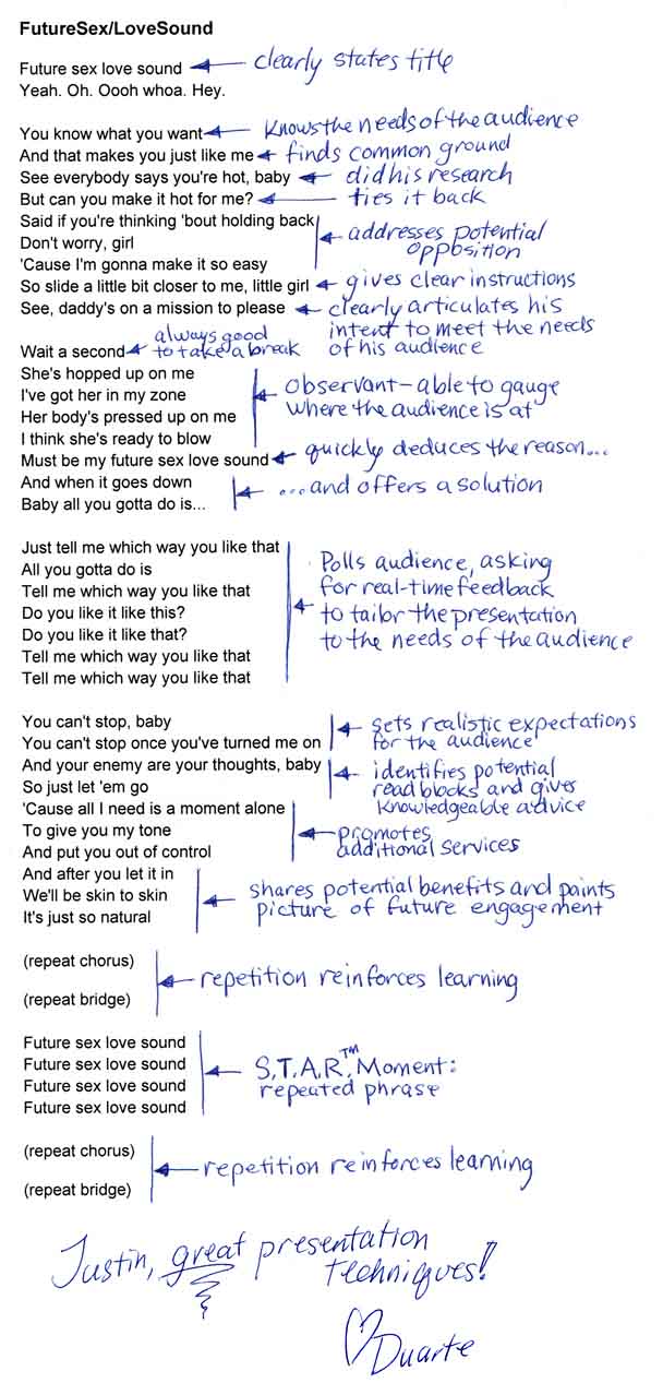 justin timberlake lyrics with handwritten notes