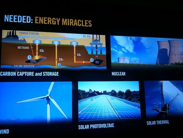 Bill Gates Presentation Slide: Energy miracles needed
