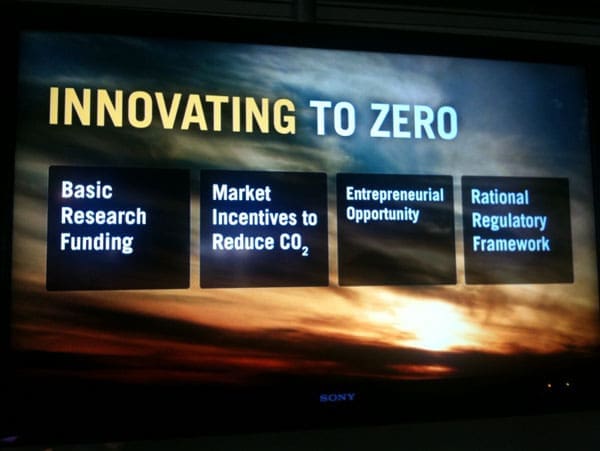 Bill Gates Presentation Slide: Innovating to Zero