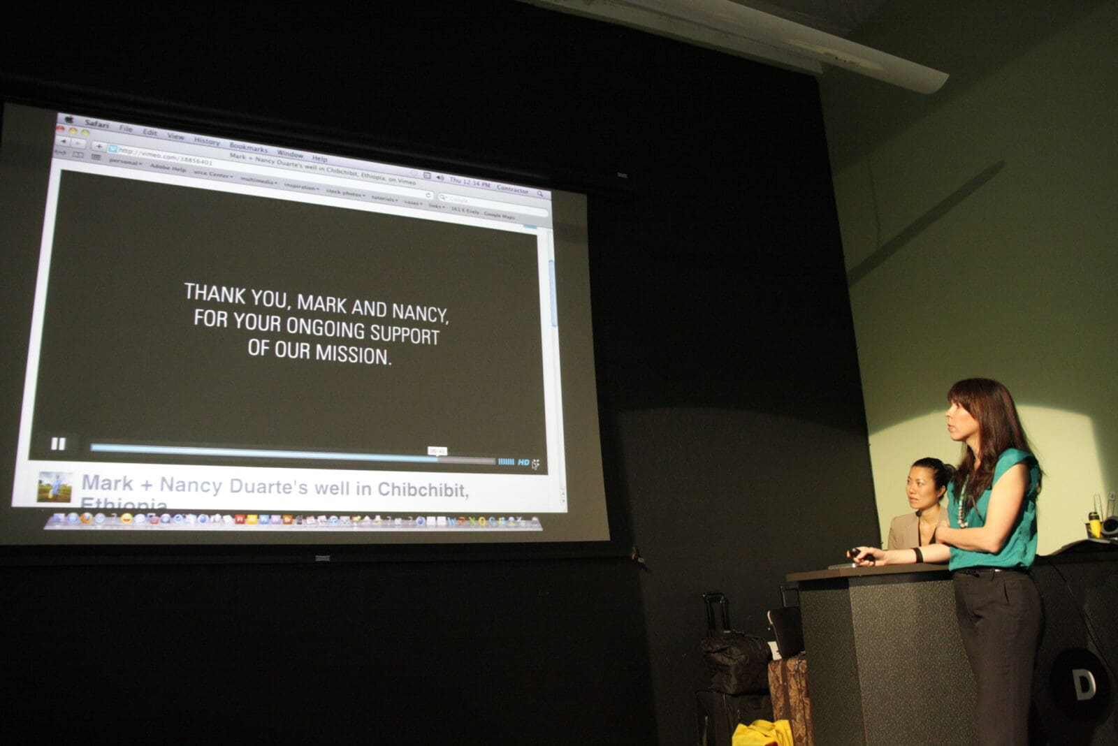 A personalized video showing how Duarte's contributions were used