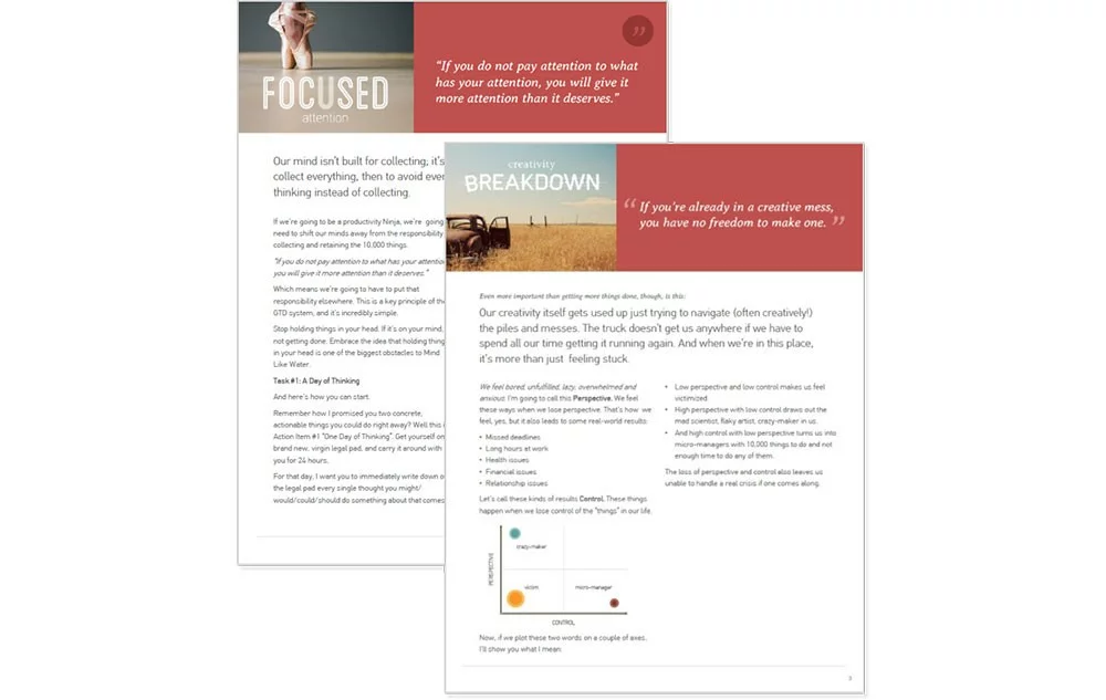 Presentation handouts examples