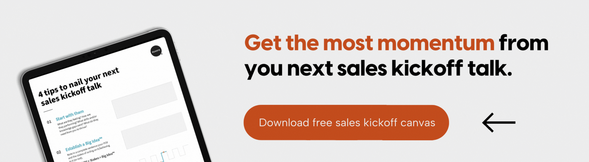 Sales kickoff talk