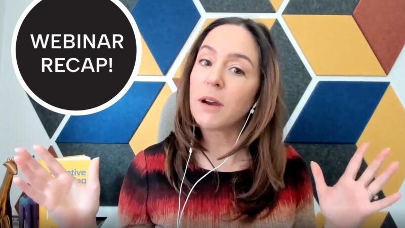 Still image of Adaptive Listening co-author Maegan Stephens taken from the recent Duarte webinar "The Four Listening Mistakes Stalling Your Sales—and How to Stop Them” This image is for the recap blog "Solving 4 Sales Listening Mistakes with Duarte's Maegan Stephens"